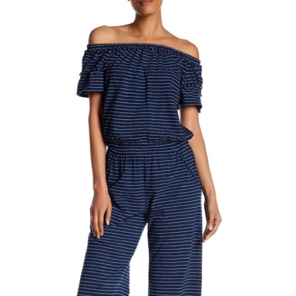 Max Studio Off The Shoulder Jumpsuit - Picture 6 of 12